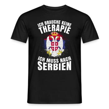 Serbie Belgrade Armoiries Serbia Srbija Jugo cadeau - T-shirt homme - noir - Devant - AI Model Male 178 light (178cm)