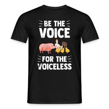 Vegan Tshirt Tierrechte Veggie Sprüche Bio Animal - Männer T-Shirt - Schwarz - Vorne - AI Model Male 178 light (178cm)