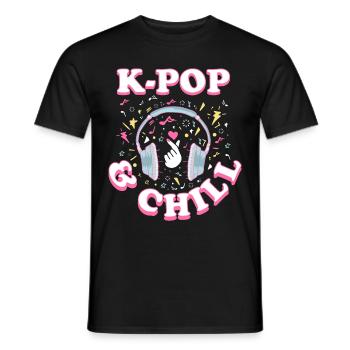 K-Pop - T-shirt homme - noir - Devant - AI Model Male 178 light (178cm)