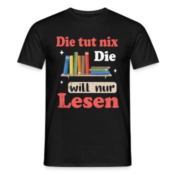Buch - Männer T-Shirt - Schwarz - Vorne - AI Model Male 178 light (178cm)