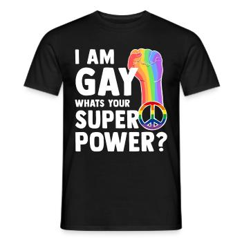 LGBT - Men's T-Shirt - black - Front - AI Model Male 178 light (178cm)