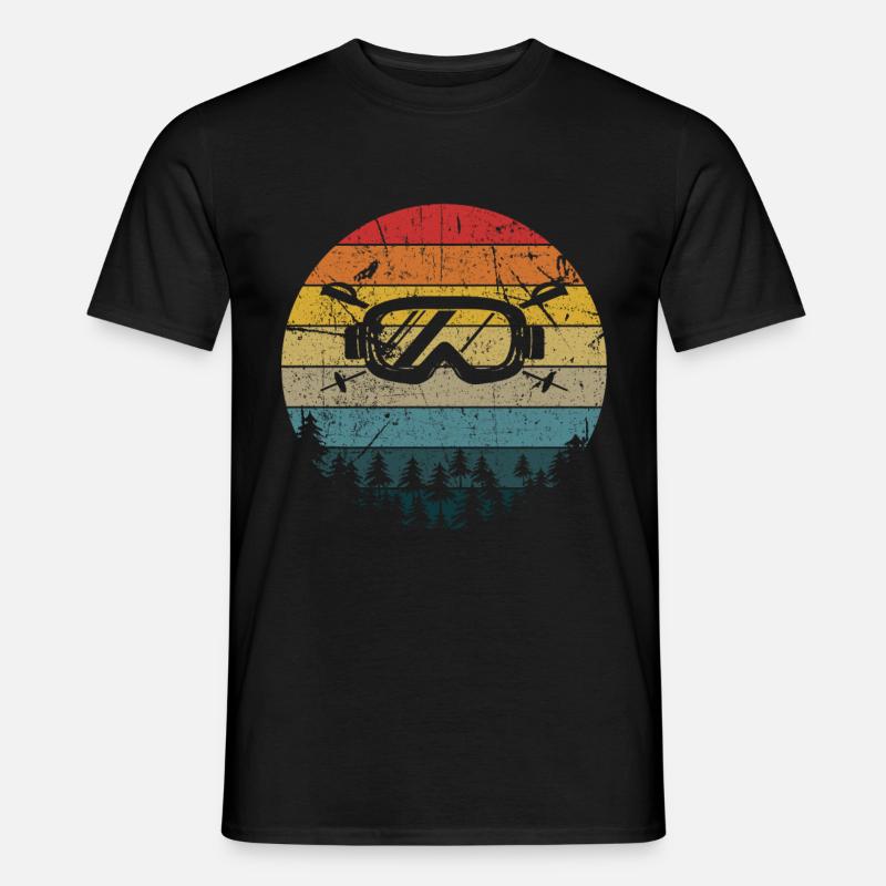 Skifahren - Männer T-Shirt - Schwarz
