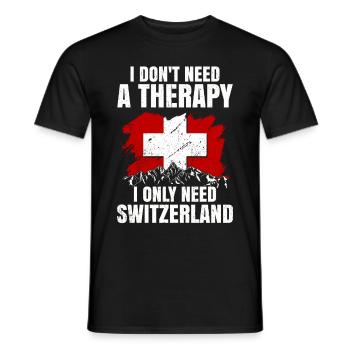 Suisse - T-shirt homme - noir - Devant - AI Model Male 178 light (178cm)