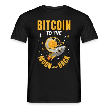 Bitcoin Tshirt Börse Geld Krypto Blockchain Hodl - Männer T-Shirt - Schwarz - Vorne - AI Model Male 178 light (178cm)
