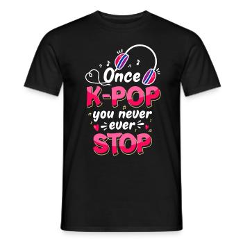 K-Pop - T-shirt homme - noir - Devant - AI Model Male 178 light (178cm)