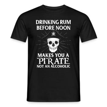 Pirate sailor pirate captain ship child - Men's T-Shirt - black - Front - AI Model Male 178 light (178cm)