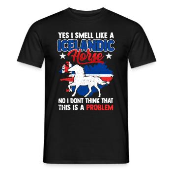 Icelandic Horse Gift Horse Pony Tölt Iceland Horse - Men's T-Shirt - black - Front - AI Model Male 178 light (178cm)