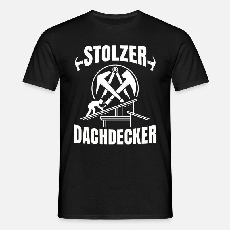 Dachdecker - Männer T-Shirt - Schwarz