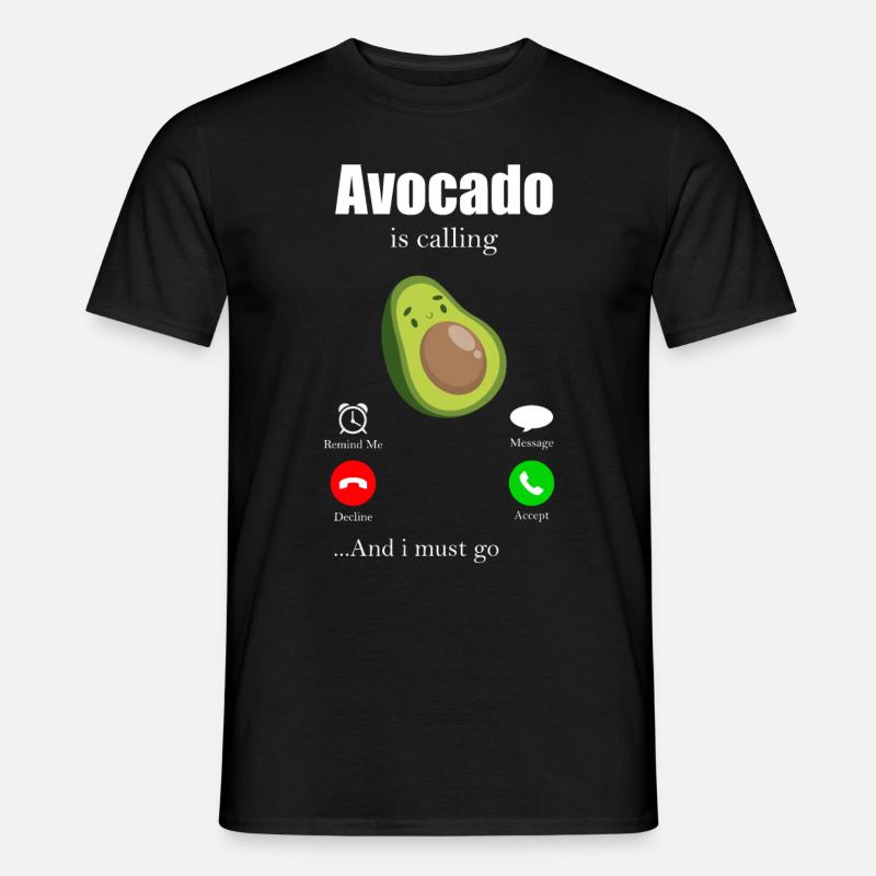 Avocado - Männer T-Shirt - Schwarz