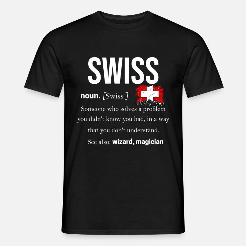Schweiz - Männer T-Shirt - Schwarz