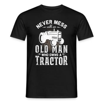 Tracteur - T-shirt homme - noir - Devant - AI Model Male 178 light (178cm)