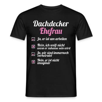 Dachdecker Tshirt Zunft Dachspengler Handwerk Dach - Männer T-Shirt - Schwarz - Vorne - AI Model Male 178 light (178cm)