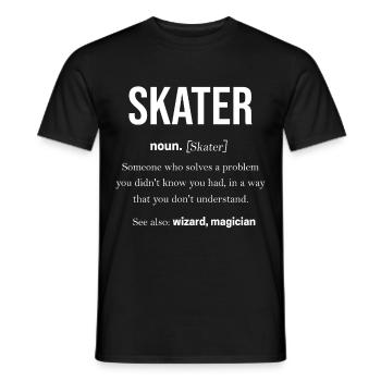 Skateboard - T-shirt homme - noir - Devant - AI Model Male 178 light (178cm)