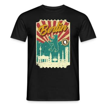 Berlin - T-shirt homme - noir - Devant - AI Model Male 178 light (178cm)
