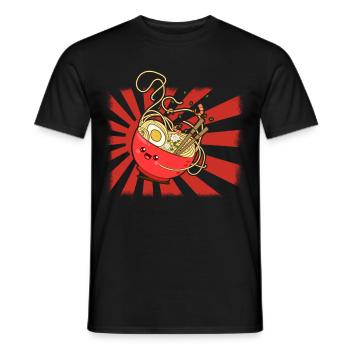 ramen - Men's T-Shirt - black - Front - AI Model Male 178 light (178cm)