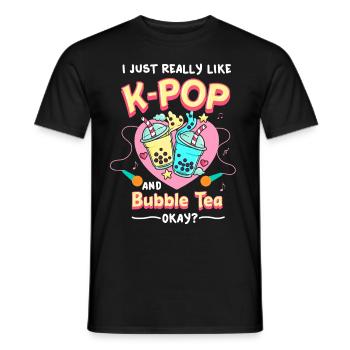 K-Pop - T-shirt homme - noir - Devant - AI Model Male 178 light (178cm)