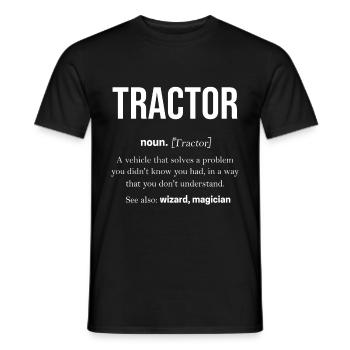 Tracteur - T-shirt homme - noir - Devant - AI Model Male 178 light (178cm)