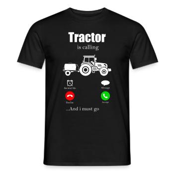 tractor - Men's T-Shirt - black - Front - AI Model Male 178 light (178cm)
