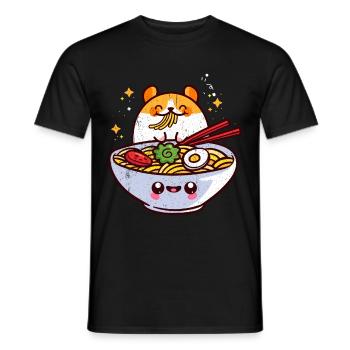Ramen Japon Anime Nouilles Cadeau Otaku Manga - T-shirt homme - noir - Devant - AI Model Male 178 light (178cm)
