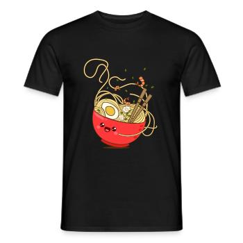 Ramen - T-shirt homme - noir - Devant - AI Model Male 178 light (178cm)