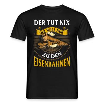 Eisenbahn - Männer T-Shirt - Schwarz - Vorne - AI Model Male 178 light (178cm)