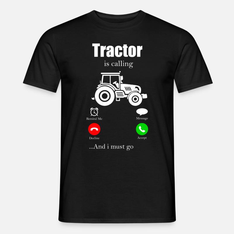 Traktor - Männer T-Shirt - Schwarz