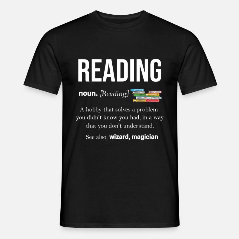 Lesen - Männer T-Shirt - Schwarz