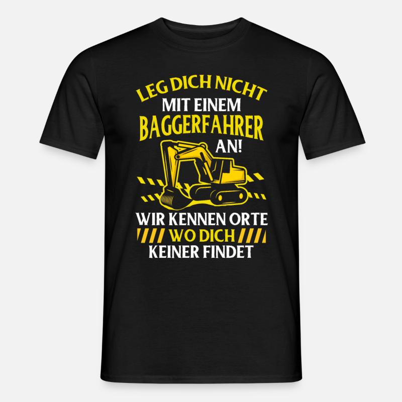 Bagger - Männer T-Shirt - Schwarz