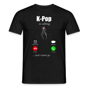 K-Pop - T-shirt homme - noir - Devant - AI Model Male 178 light (178cm)
