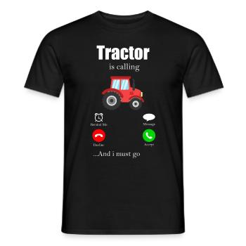 Tracteur - T-shirt homme - noir - Devant - AI Model Male 178 light (178cm)