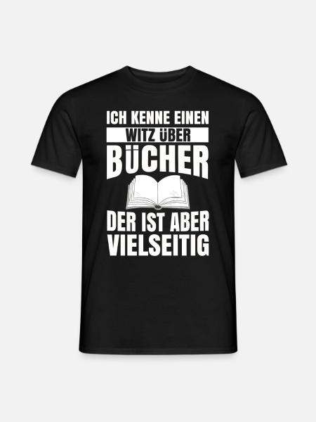 Buch Lesen Literatur Geschenk Bücher Bücherei - Männer T-Shirt - Schwarz