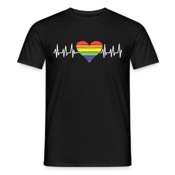 LGBT - T-shirt homme - noir - Devant - AI Model Male 178 light (178cm)
