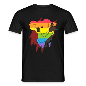 LGBT Schwul Gay Pride CSD Lesbe Homosexuell Lesbe - Männer T-Shirt - Schwarz - Vorne - AI Model Male 178 light (178cm)
