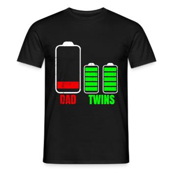 twins - Men's T-Shirt - black - Front - AI Model Male 178 light (178cm)