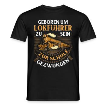 Modelleisenbahn Lokführer Bahnhof Modellbau S-Bahn - Männer T-Shirt - Schwarz - Vorne - AI Model Male 178 light (178cm)