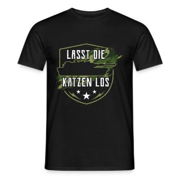 Panzer - Männer T-Shirt - Schwarz - Vorne - AI Model Male 178 light (178cm)