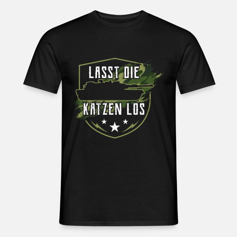Panzer - Männer T-Shirt - Schwarz