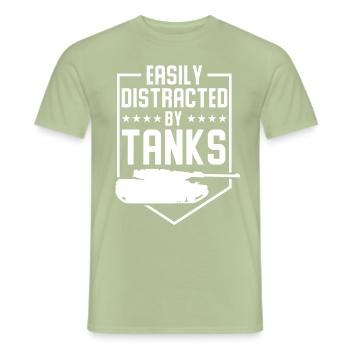 Panzer Tshirt Militär Army Armee Panzerfahrer - Männer T-Shirt - Sage - Vorne - AI Model Male 178 light (178cm)