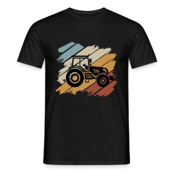 Tractor Gift Agriculture Field Work - Men's T-Shirt - black - Front - AI Model Male 178 light (178cm)
