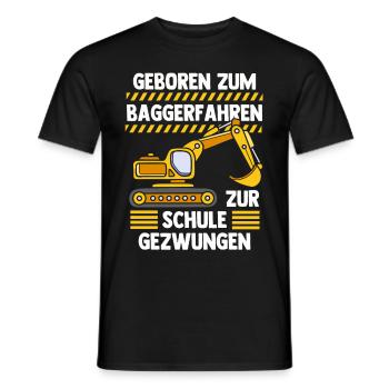 Bagger - Männer T-Shirt - Schwarz - Vorne - AI Model Male 178 light (178cm)