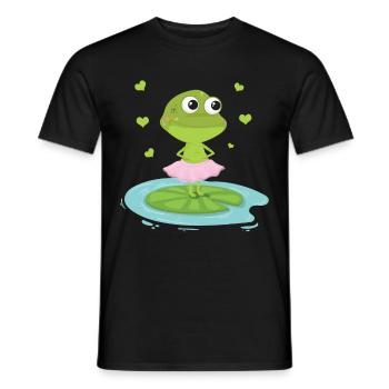 Frosch Geschenk Fröschlein Märchen Prinz Lurch - Männer T-Shirt - Schwarz - Vorne - AI Model Male 178 light (178cm)