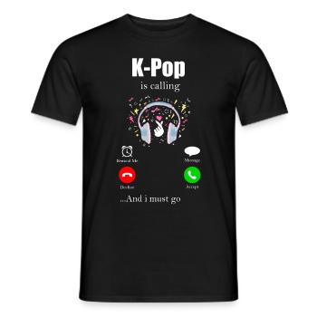 K-Pop - T-shirt homme - noir - Devant - AI Model Male 178 light (178cm)
