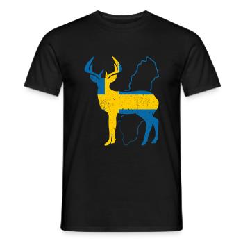 Suède - T-shirt homme - noir - Devant - AI Model Male 178 light (178cm)