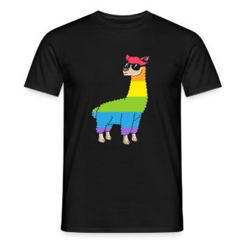 LGBT - Männer T-Shirt - Schwarz - Vorne - AI Model Male 178 light (178cm)