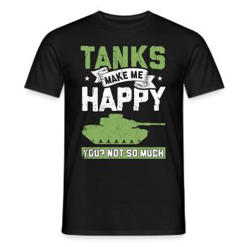 Tank - Men's T-Shirt - black - Front - AI Model Male 178 light (178cm)