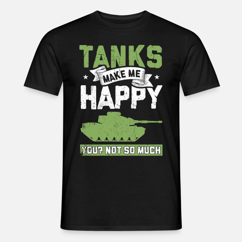 Panzer - Männer T-Shirt - Schwarz