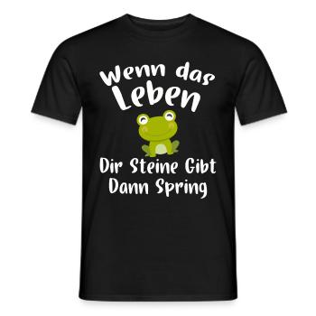 Frosch Kröte Amphibien Laubfrosch Natur Teich - Männer T-Shirt - Schwarz - Vorne - AI Model Male 178 light (178cm)