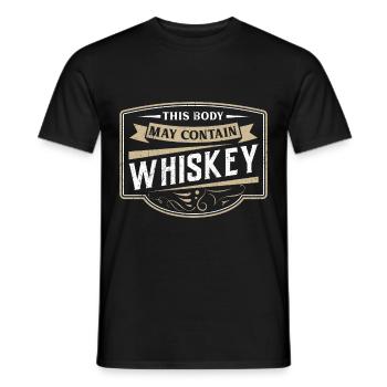 Whiskey - Men's T-Shirt - black - Front - AI Model Male 178 light (178cm)