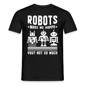 Robotique robotique - T-shirt homme - noir - Devant - AI Model Male 178 light (178cm)