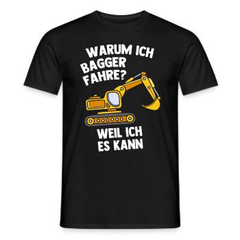 Bagger - Männer T-Shirt - Schwarz - Vorne - AI Model Male 178 light (178cm)